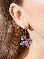 thumb Zinc Alloy Miyuki Millet Bead Butterfly Bohemia Hook Earring 1