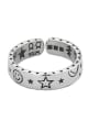 thumb Vintage  Sterling Silver With Platinum Plated Fashion Smiley Pentagram  Free Size Rings 3