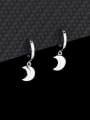 thumb 925 Sterling Silver Moon Minimalist Huggie Earring 0
