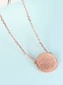 thumb 925 Sterling Silver Simple glossy round pendant Necklace 3