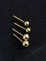 thumb 925 Sterling Silver Bead Ball Minimalist Stud Earring 2