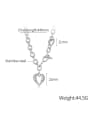 thumb Titanium Steel Heart Minimalist Multi Strand Necklace 3