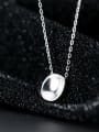 thumb 925 sterling silver simple smooth round Pendant Necklace 1