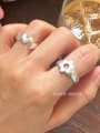thumb 925 Sterling Silver Flower Cute Band Ring 1