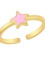 thumb Brass Enamel Star Minimalist Band Ring 4