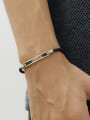 thumb Titanium Steel Artificial Leather Weave Minimalist Bracelet 1