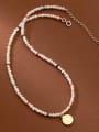 thumb 925 Sterling Silver Freshwater Pearl Irregular Minimalist Necklace 0
