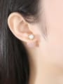 thumb Copper Imitation Pearl Round Minimalist Stud Earring 1