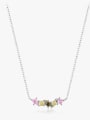 thumb 925 Sterling Silver Cubic Zirconia Geometric Dainty Necklace 3
