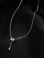 thumb 925 Sterling Silver Letter  H Minimalist Tassel Necklace 3