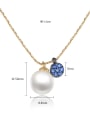 thumb Copper Imitation Pearl White Ball Minimalist Necklace 3