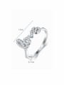 thumb 925 Sterling Silver Cubic Zirconia Letter Dainty Band Ring 2