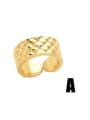 thumb Brass Geometric Hip Hop Band Ring 1