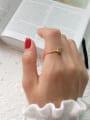 thumb 925 Sterling Silver  Minimalist Rectangular Diamond  Band Ring 1