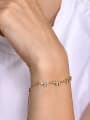 thumb Brass Cubic Zirconia Heart Hip Hop Link Bracelet 1