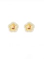 thumb 925 Sterling Silver Cubic Zirconia Smiley Cute Stud Earring 0