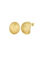 thumb Stainless steel Hollow Geometric Hip Hop Stud Earring 0