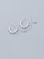 thumb 925 Sterling Silver Cubic Zirconia  Round Minimalist Stud Earring 2