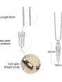 thumb Stainless steel Bullet Vintage Pendant Necklace 1