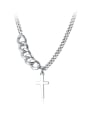 thumb 925 Sterling Silver Cross Vintage Hollow Chain Necklace 0