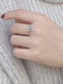 thumb 925 Sterling Silver Twist Flower Vintage Band Ring 1