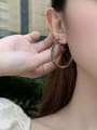 thumb Copper Rhinestone Geometric Vintage Hoop Earring 2