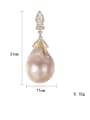 thumb 925 Sterling Silver Freshwater Pearl White Water Drop Trend Drop Earring 4
