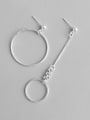 thumb 925 Sterling Silver Round Minimalist Chandelier Earring 4