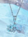 thumb 925 Sterling Silver Glass Stone Trend Snowflake+Bow-knot DIY Pendant 3