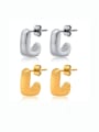 thumb Stainless steel Geometric Minimalist Stud Earring 0