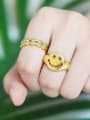 thumb Brass Smiley Hip Hop Band Ring 3
