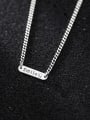 thumb 925 Sterling Silver Vintage Square  Pendant  Necklace 1