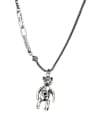 thumb Vintage Sterling Silver With Antique Silver Plated Cute Little Bear Necklaces 0