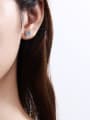 thumb Sterling Silver 0.5 CT  Moissanite Geometric Dainty Stud Earring 1