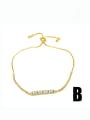 thumb Brass Cubic Zirconia Geometric Hip Hop Adjustable Bracelet 1