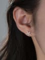 thumb 925 Sterling Silver Cubic Zirconia Star Minimalist Stud Earring 1