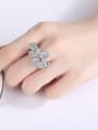 thumb Copper Cubic Zirconia Flower Luxury Band Ring 3