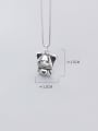 thumb 925 Sterling Silver With Antique Silver Plated Cute Hollow Mouse Pendants 2
