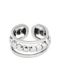 thumb 925 Sterling Silver Smooth Heart Vintage Stackable Ring 0