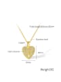 thumb Brass Cubic Zirconia Wing Minimalist Heart Pendant Necklace 3