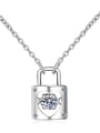 thumb Sterling Silver 0.3 CT Moissanite Locket Dainty Necklace 2