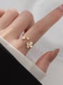 thumb 925 Sterling Silver Shell Flower Cute Band Ring 1