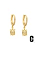 thumb Brass Cubic Zirconia Mermaid Trend Huggie Earring 4