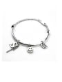 thumb Vintage Sterling Silver With Platinum Plated Simplistic Face Bracelets 0