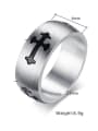 thumb Stainless steel Cross Minimalist Band Ring 1