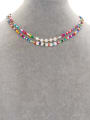 thumb Brass Multi Color Glass beads Round Bohemia Necklace 1