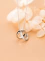 thumb 925 Sterling Silver Rhinestone Fashion Simple Hollow Diamond Round  Necklace 0