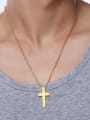 thumb Stainless Steel  Smooth Cross Minimalist Regligious Necklace 1