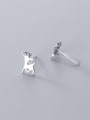 thumb 925 Sterling Silver Fashion Smooth Elk  Study Earring 1