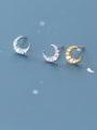 thumb 925 Sterling Silver Moon Minimalist Stud Earring 1